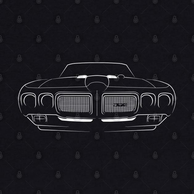 1970 Pontiac GTO The Judge - front Stencil, white by mal_photography